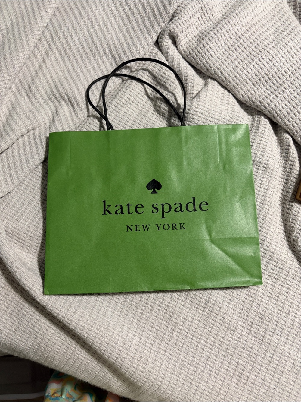 kate spade Green Tote Bag with Black Handles